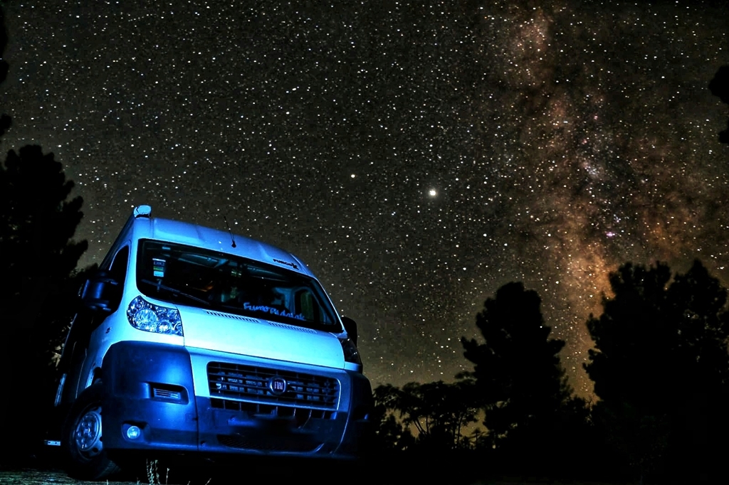 Observación de estrellas, Sierra de Gata Cáceres en furgoneta camper