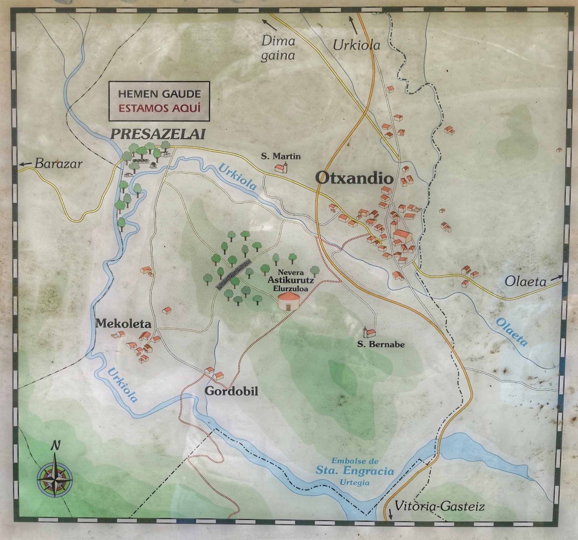 Presazelaiko eta bere inguruaren mapa