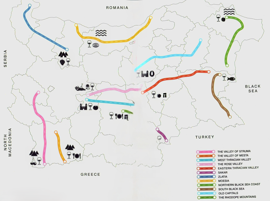 Rutas del vino de Bulgaria 
