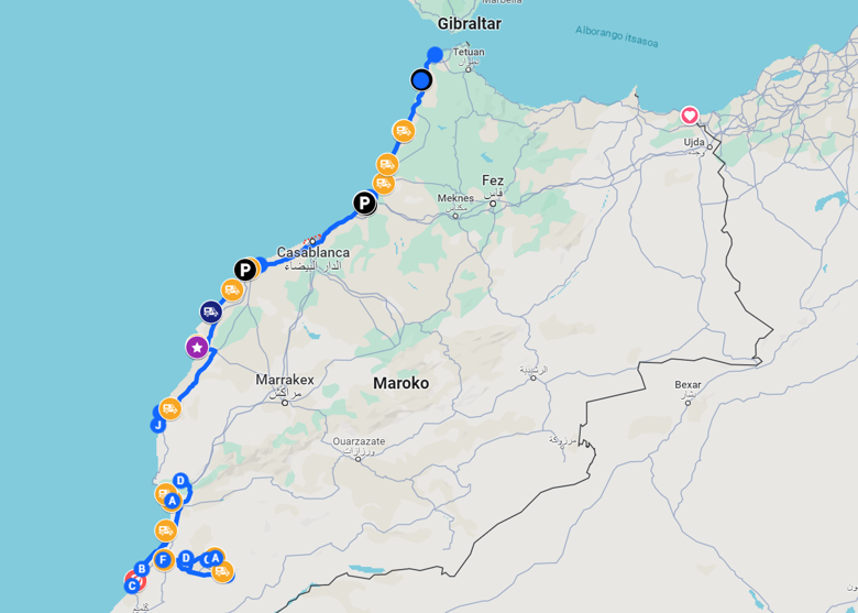 MAPA INTERACTIVO DE LA COSTA ATLANTICA DE MARRUECOS - Imagen 2